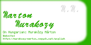 marton murakozy business card